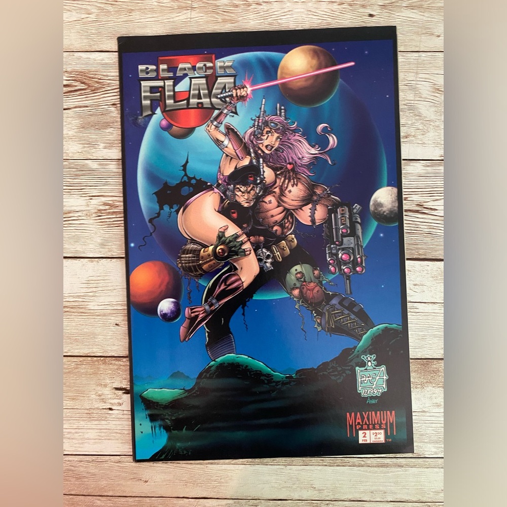 Vintage 1995 Black Flag #2 Dan Fraga Cover Image Comics Comic Book